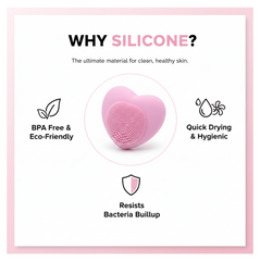 Silicone Face Wash Brush – Heart-Shaped Deep Cleansing | Glimmerly