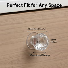 Crystal Cabinet Knob – Self-Adhesive Diamond Design | GlimmerHome
