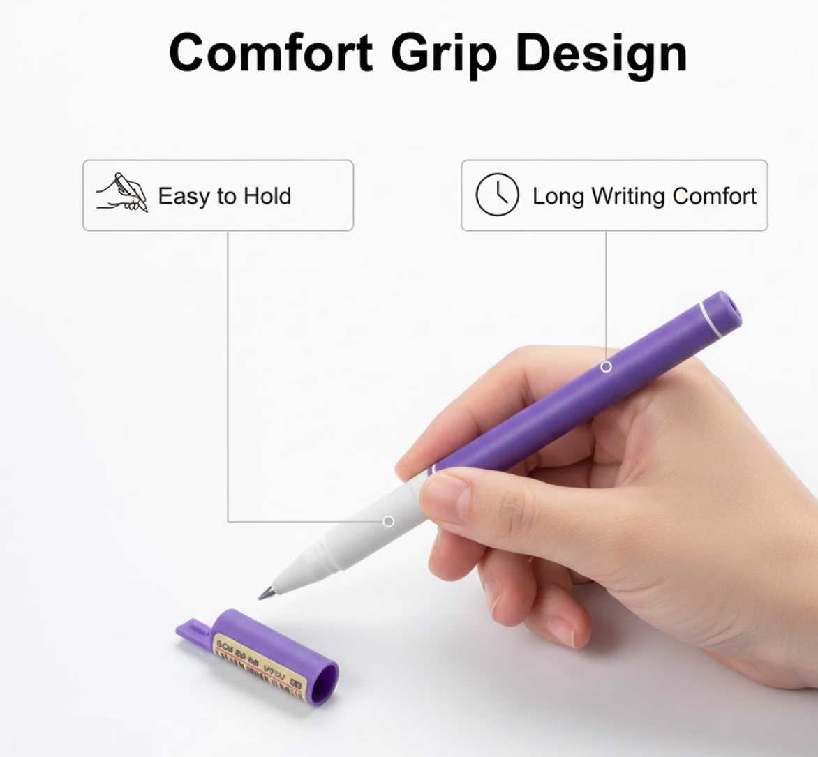 Black Gel Pen 0.5mm Fine Tip – Smooth Precise Writing