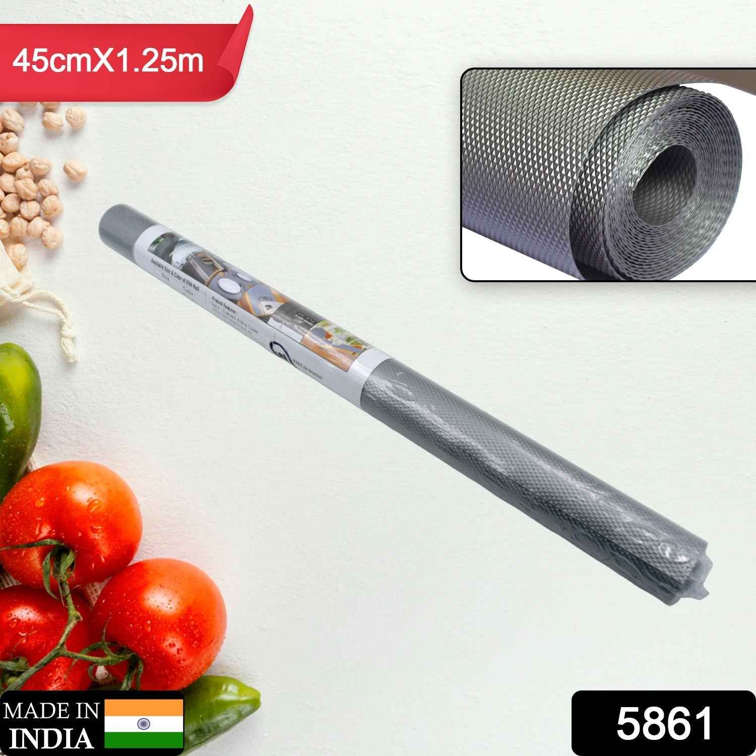 Anti-Slip Shelf Liner – Multipurpose Mat 45cmx1.25m | Bathora