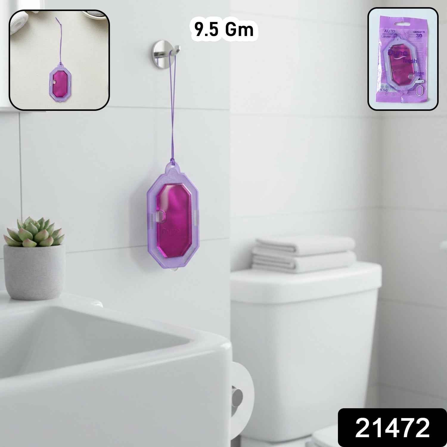 Hanging Lavender Gel Air Freshener – Long Lasting & Compact