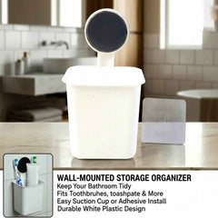 Wall Mounted Toothbrush Holder – No-Drill Space Saving Bathroom Organizer