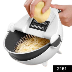 Vegetable Cutter Slicer – 10-in-1 with Rotating Drain Basket | Indo Glow