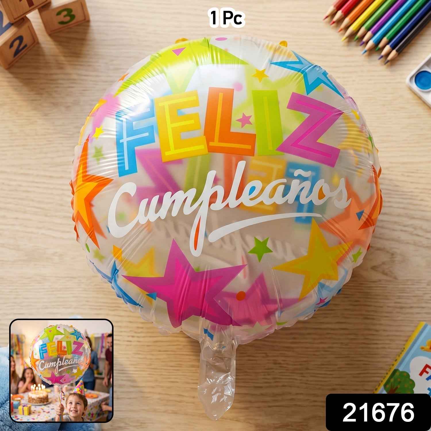 Colorful Feliz Cumplea–os Foil Balloon Ð Bright Birthday Decoration