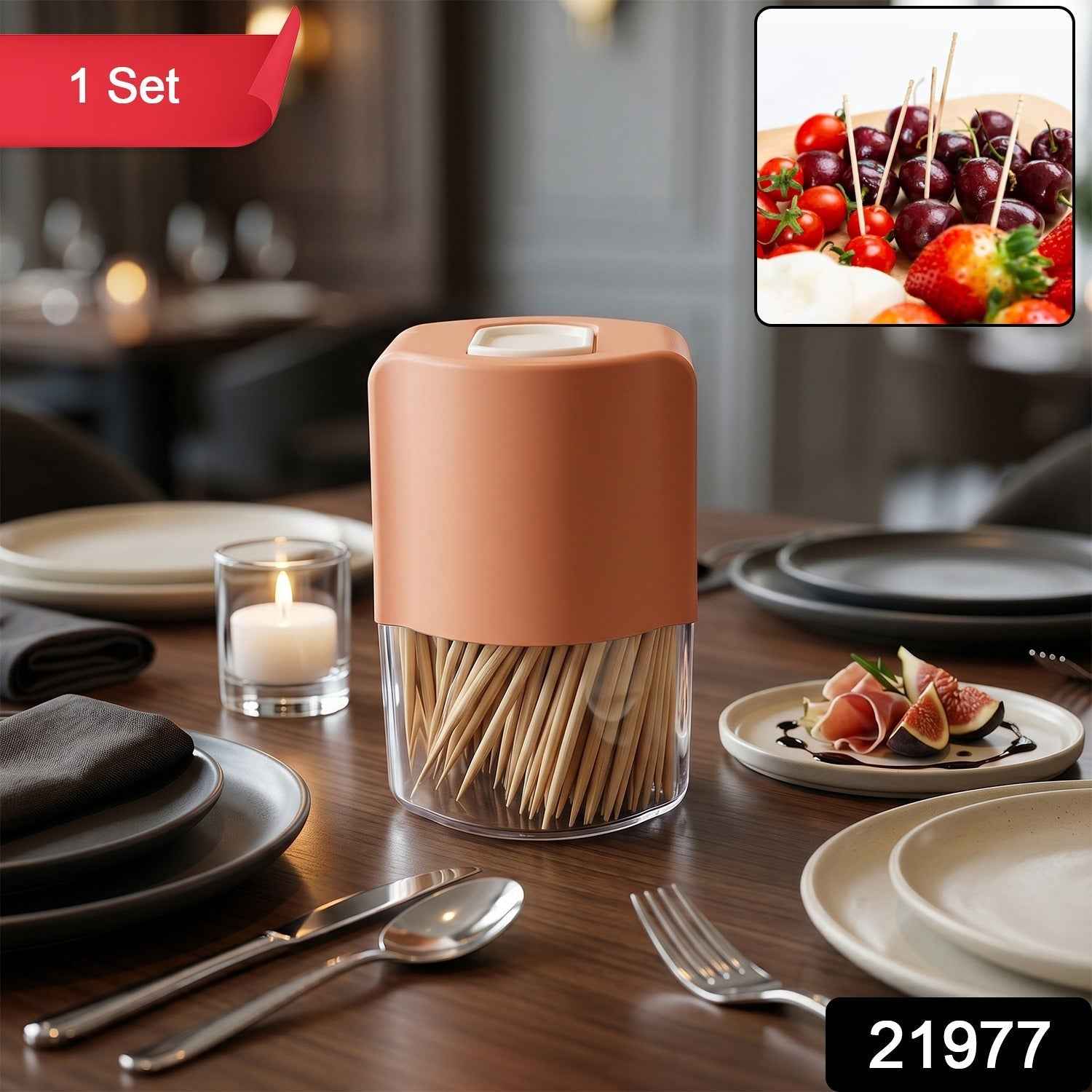 Toothpick Dispenser Ð Hygienic One-at-a-Time Pop-Up Design
