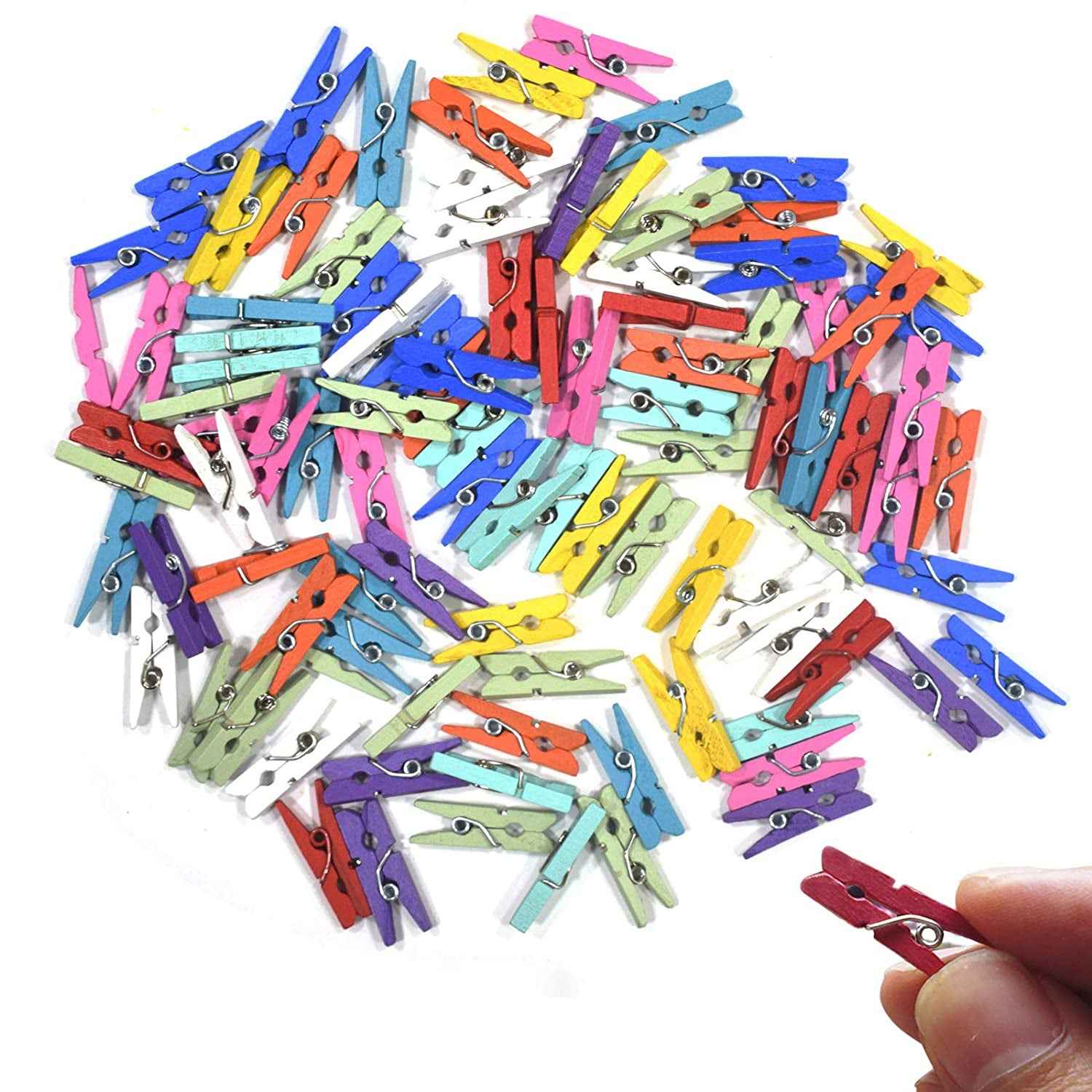 Wooden Cloth Pegs – Small Multipurpose Clips (50 Pcs) | Indo Glow
