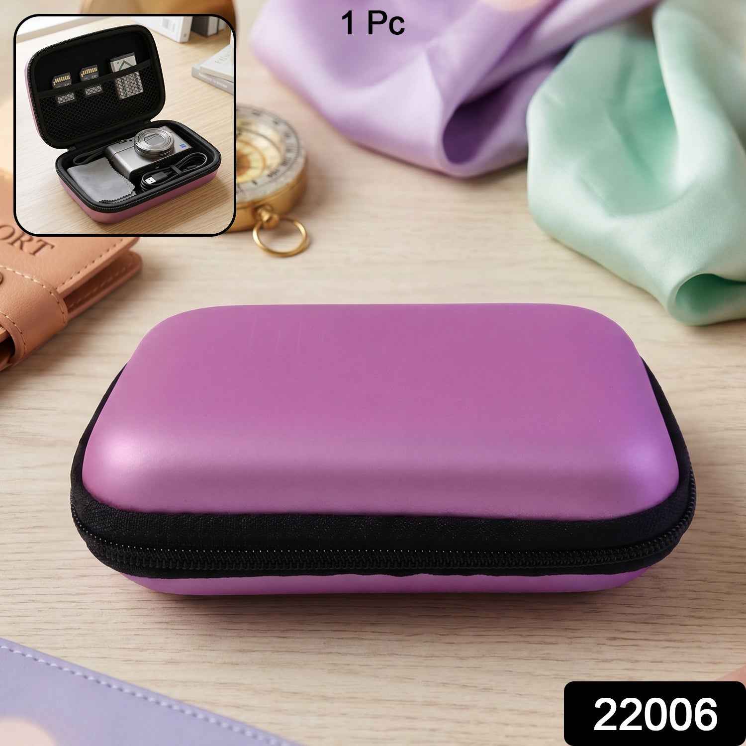Travel Storage Case Ð Hard Shell, Compact & Durable Organizer