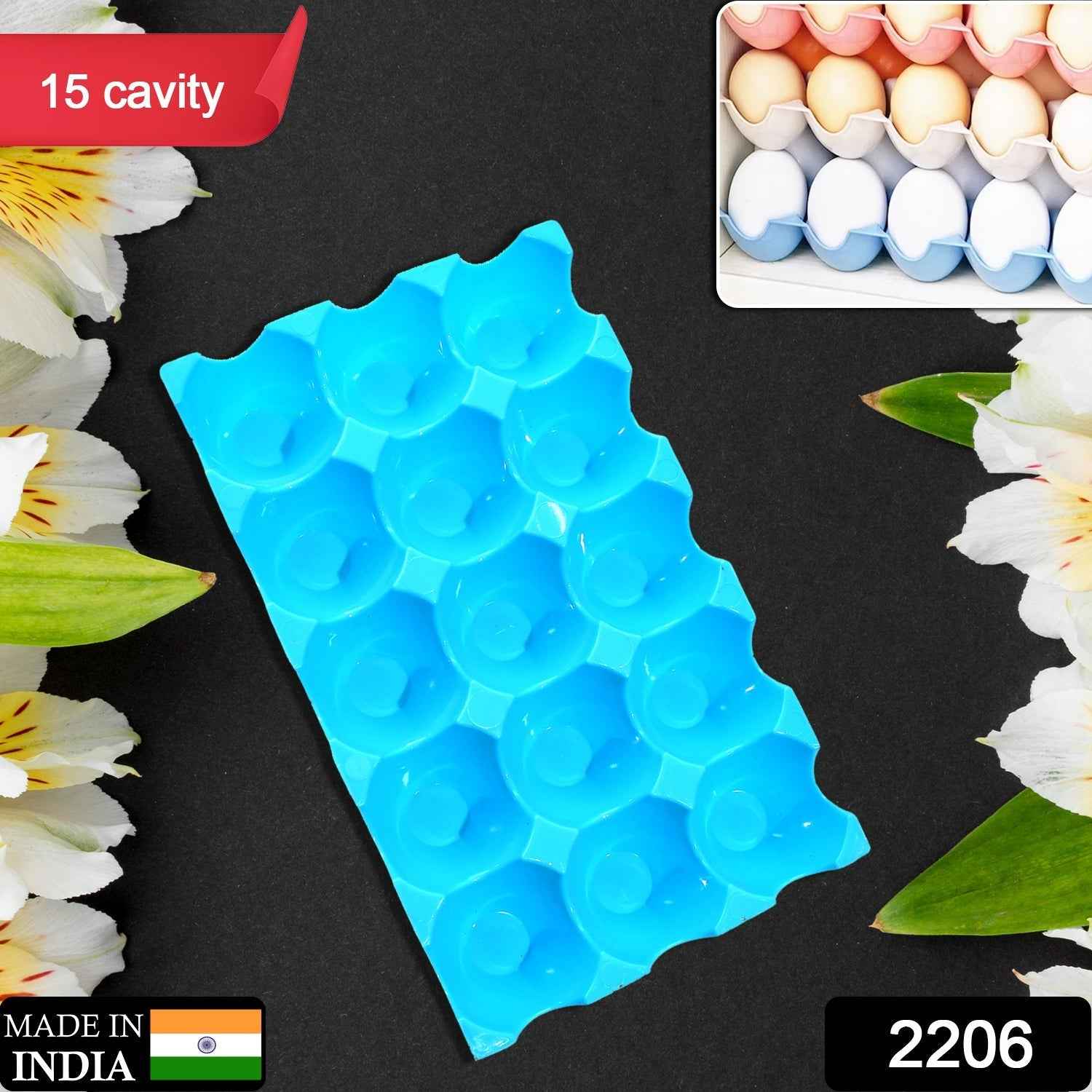 15 Egg Storage Tray – Stackable Refrigerator Organizer | Organivo