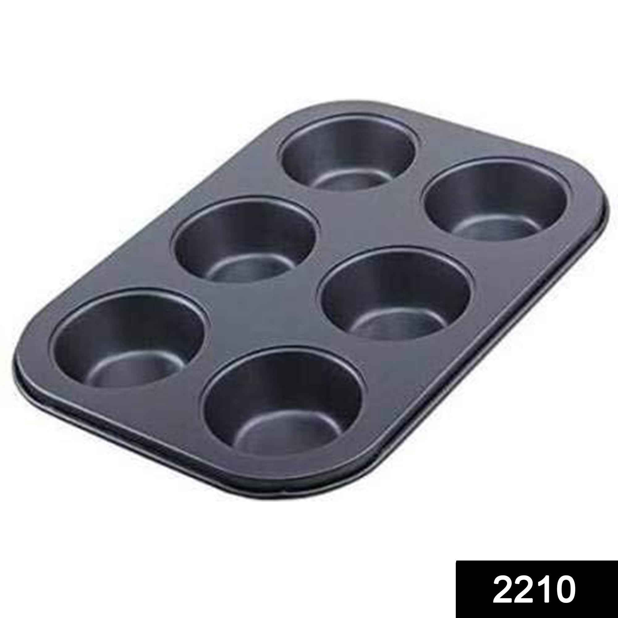 Non-Stick Muffin Tray – 6-Cavity Steel Baking Pan | Indo Glow