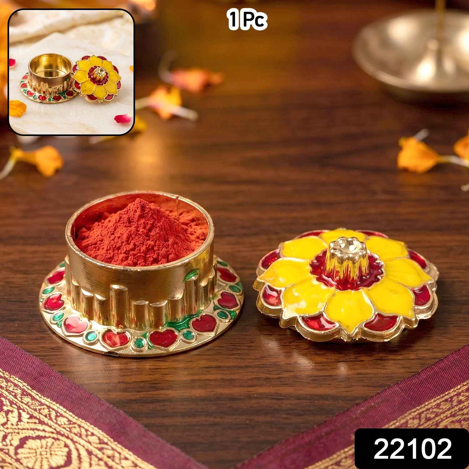 Kankavati Kumkum Box Ð Traditional Decor for Pooja Rituals