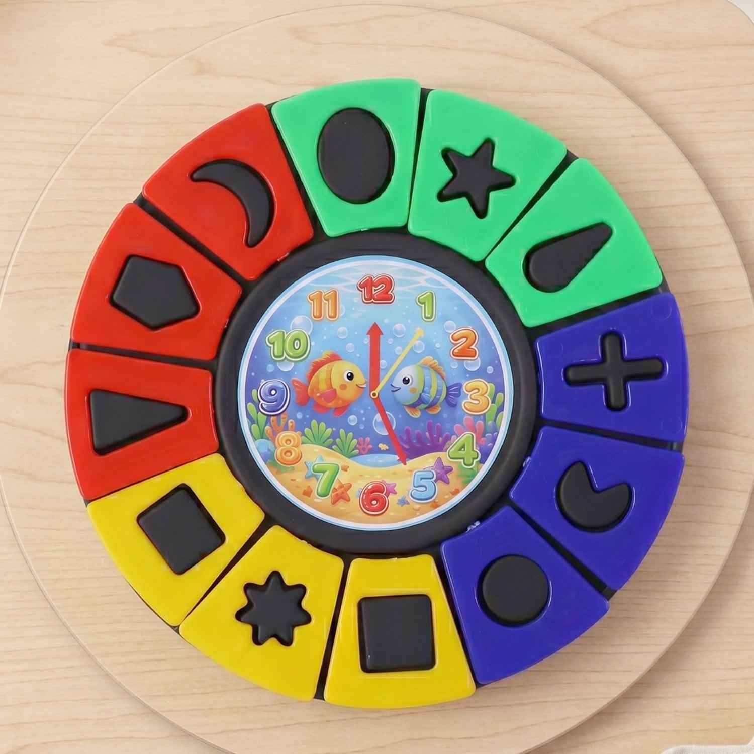 Shape & Color Matching Puzzle Toy with Clock Ð Early Learning Fun
