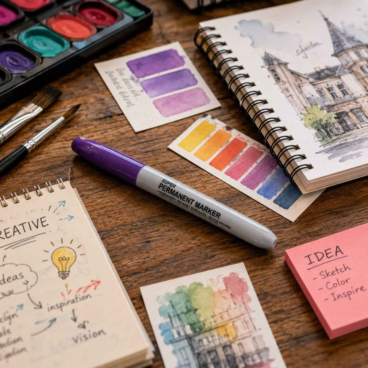 Permanent Marker Ð Waterproof, Quick-Dry Multicolor Writing Pen