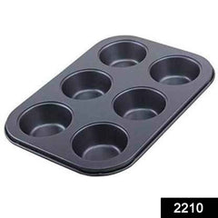 Non-Stick Muffin Tray – 6-Cavity Steel Baking Pan | Indo Glow