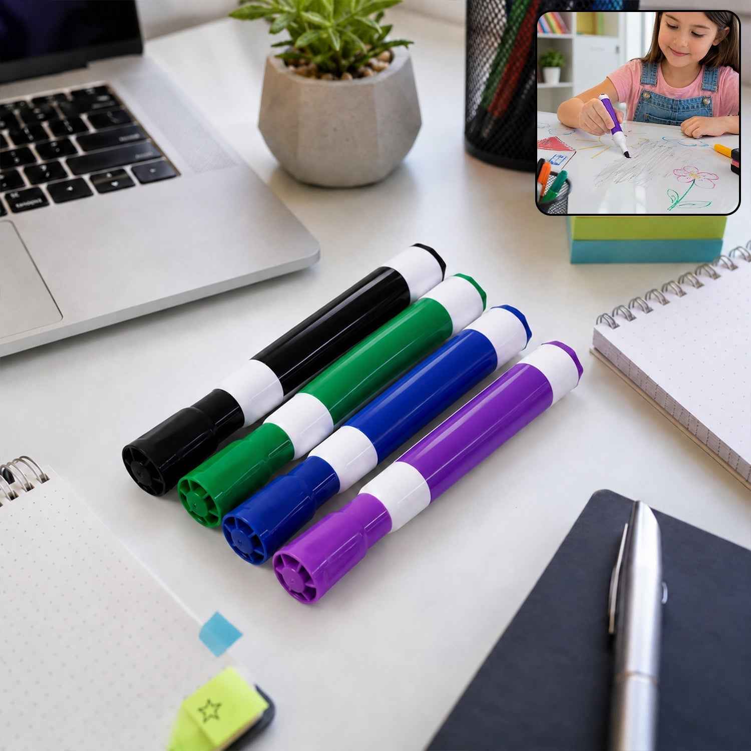 Dry Erase Marker Ð Vibrant Colors for Whiteboards & Glass Surfaces