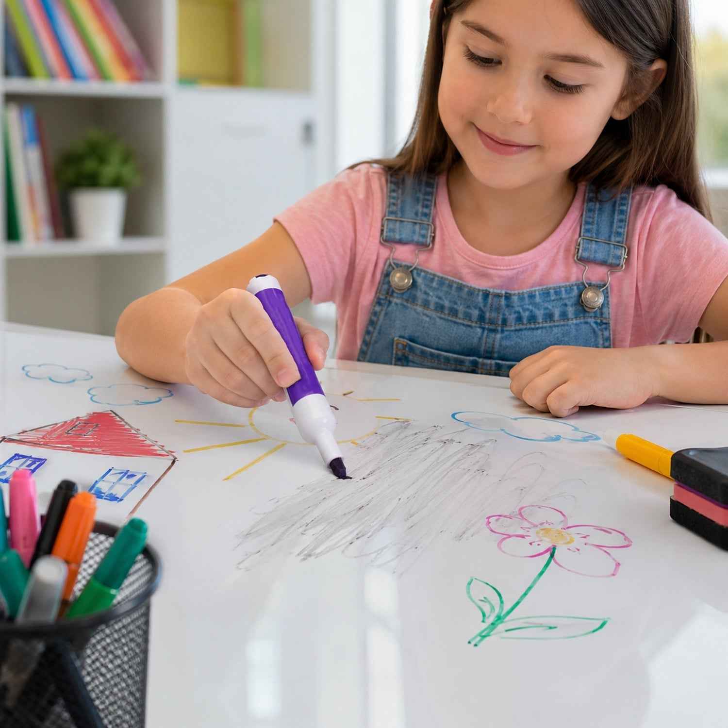 Dry Erase Marker Ð Vibrant Colors for Whiteboards & Glass Surfaces