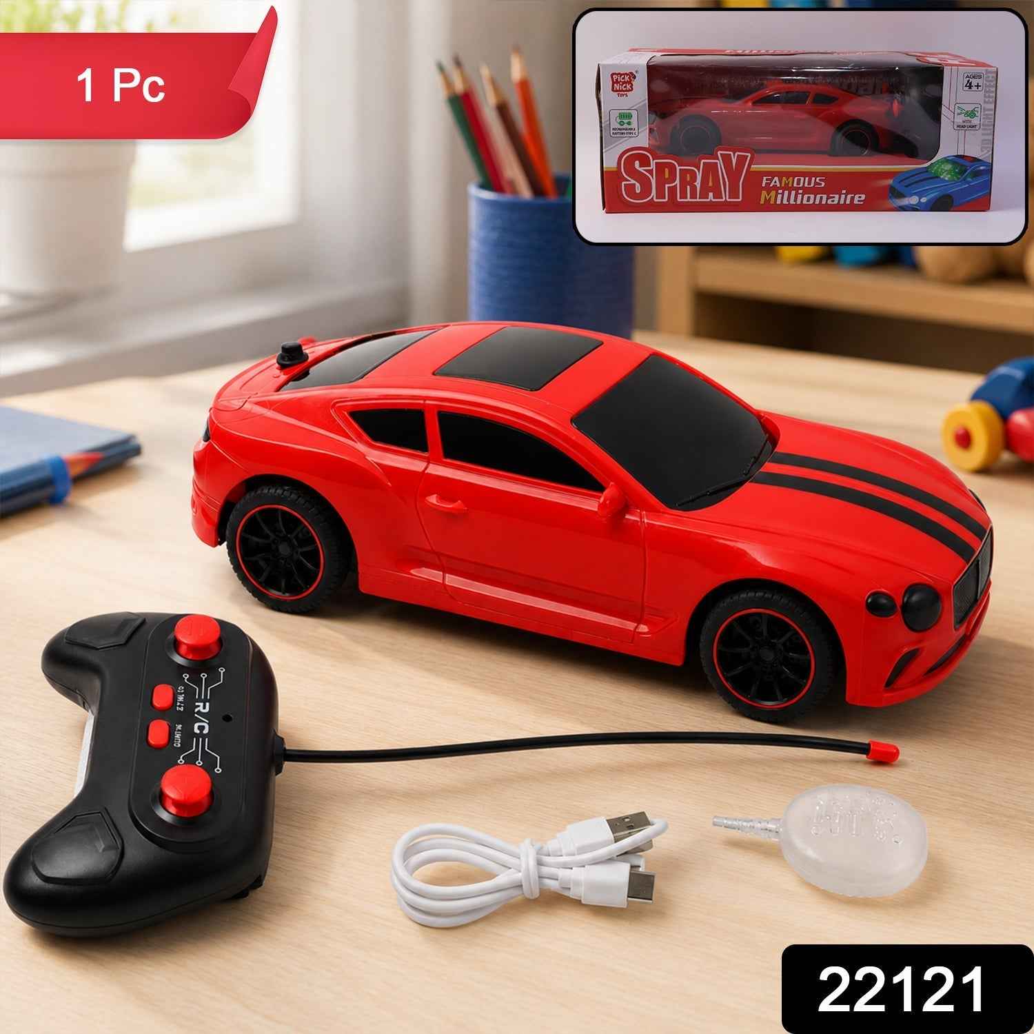High-Speed Remote Control Sports Car Ð Durable, Bright Lights & Quick Movements