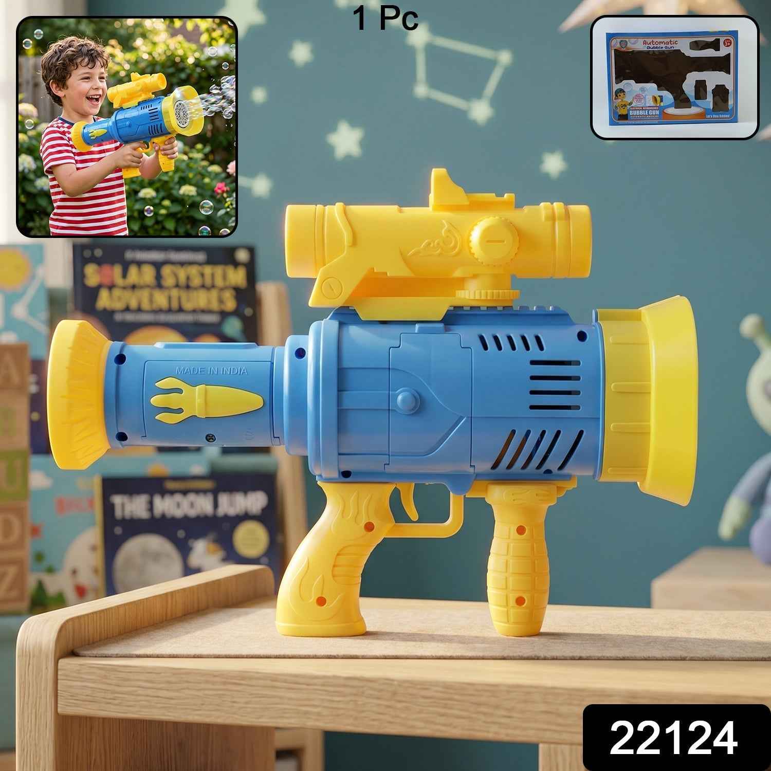 Automatic Bubble Gun Ð Rechargeable with Colorful Lights for Kids