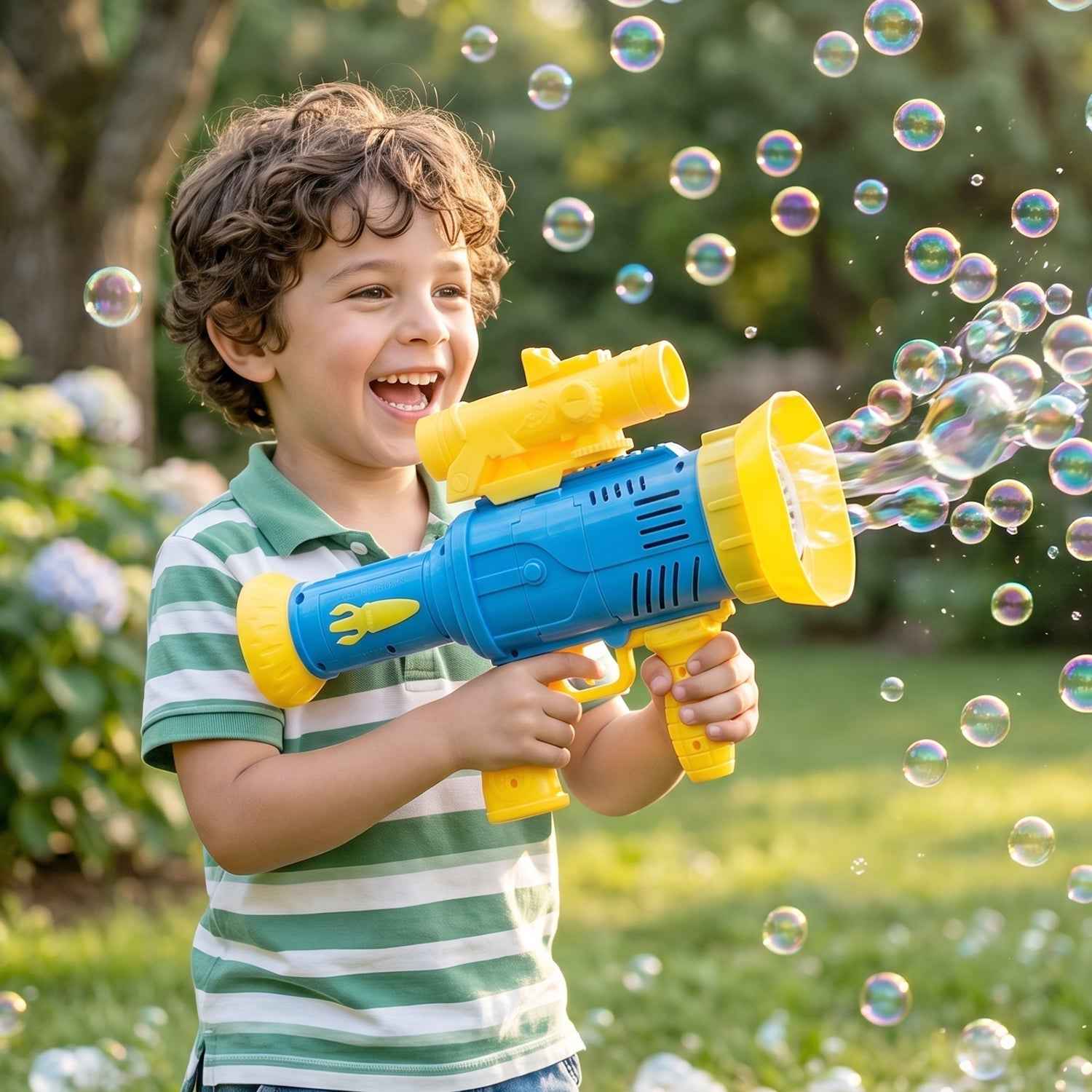 Automatic Bubble Gun Ð Rechargeable with Colorful Lights for Kids