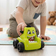 Cartoon Monster Push Back Car Toy for Kids - Eco-Friendly & Durable