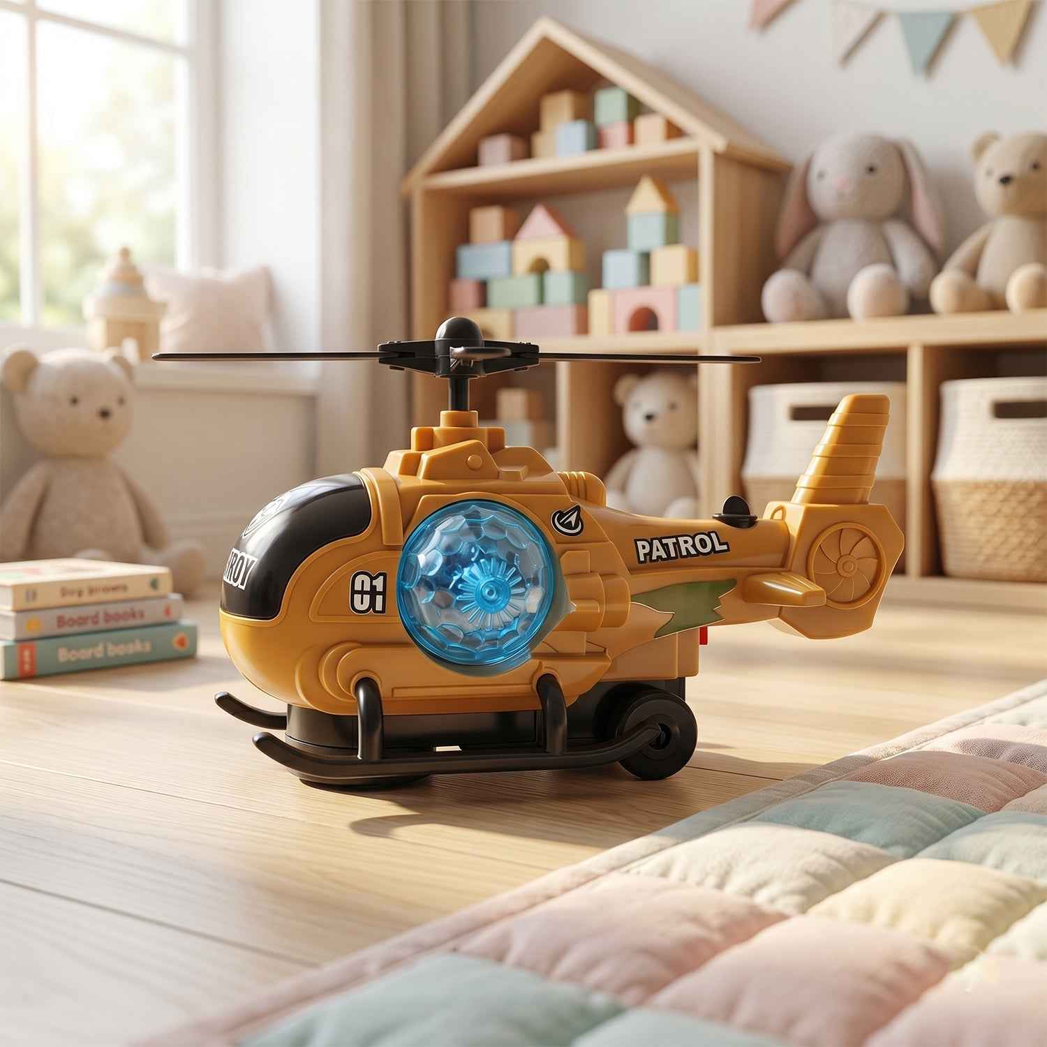 Military Spray Helicopter Toy Ð Lights, Music & Mist for Kids