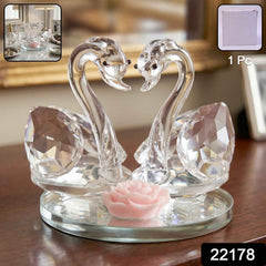 Crystal Swan Pair Showpiece Ð Elegant Decorative Gift for Love