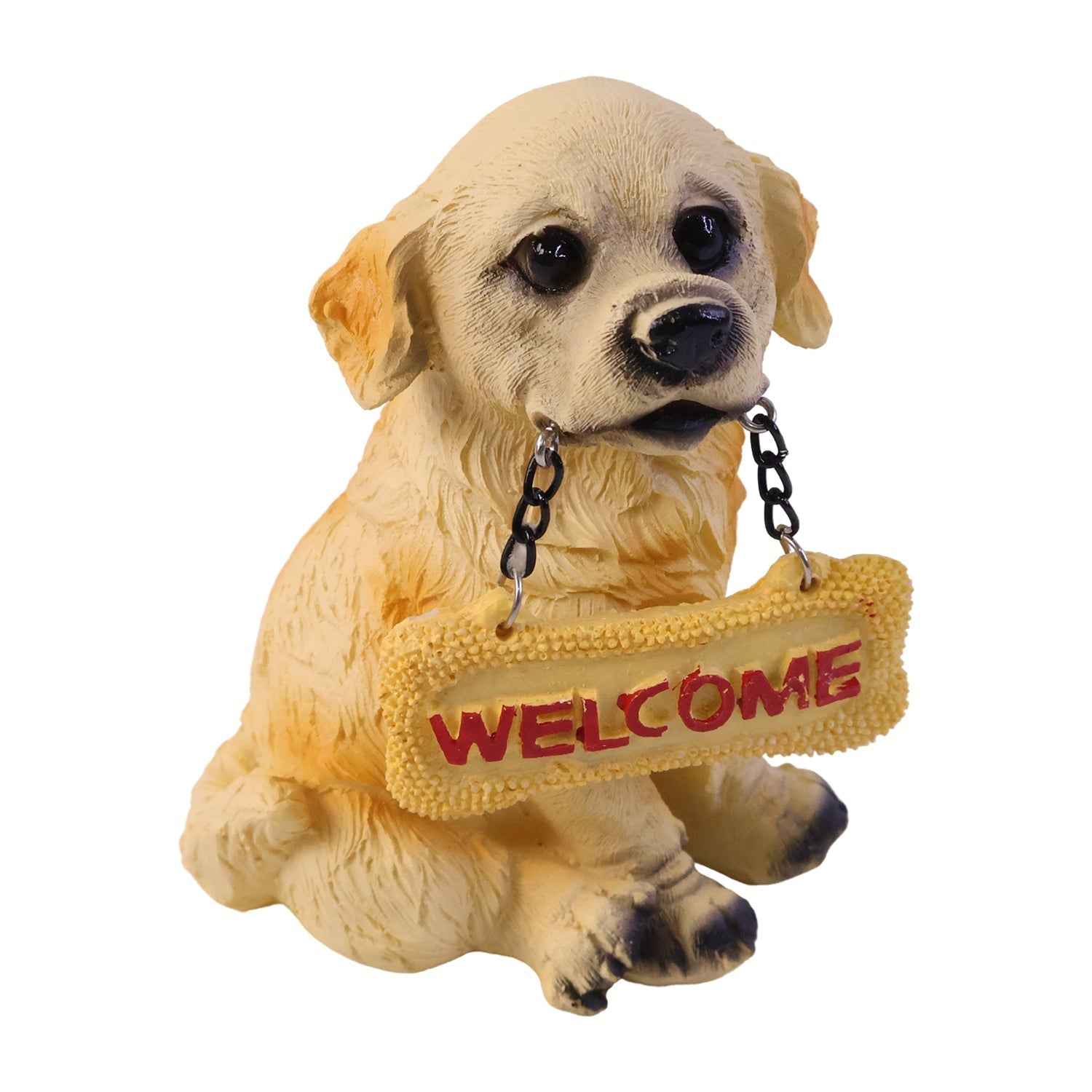 Dog Welcome Figurine Ð Charmingly Hand-Painted Home Decor