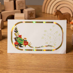 Gift Tag Stickers Ð Elegant Floral Gold Foil Labels for Gifting