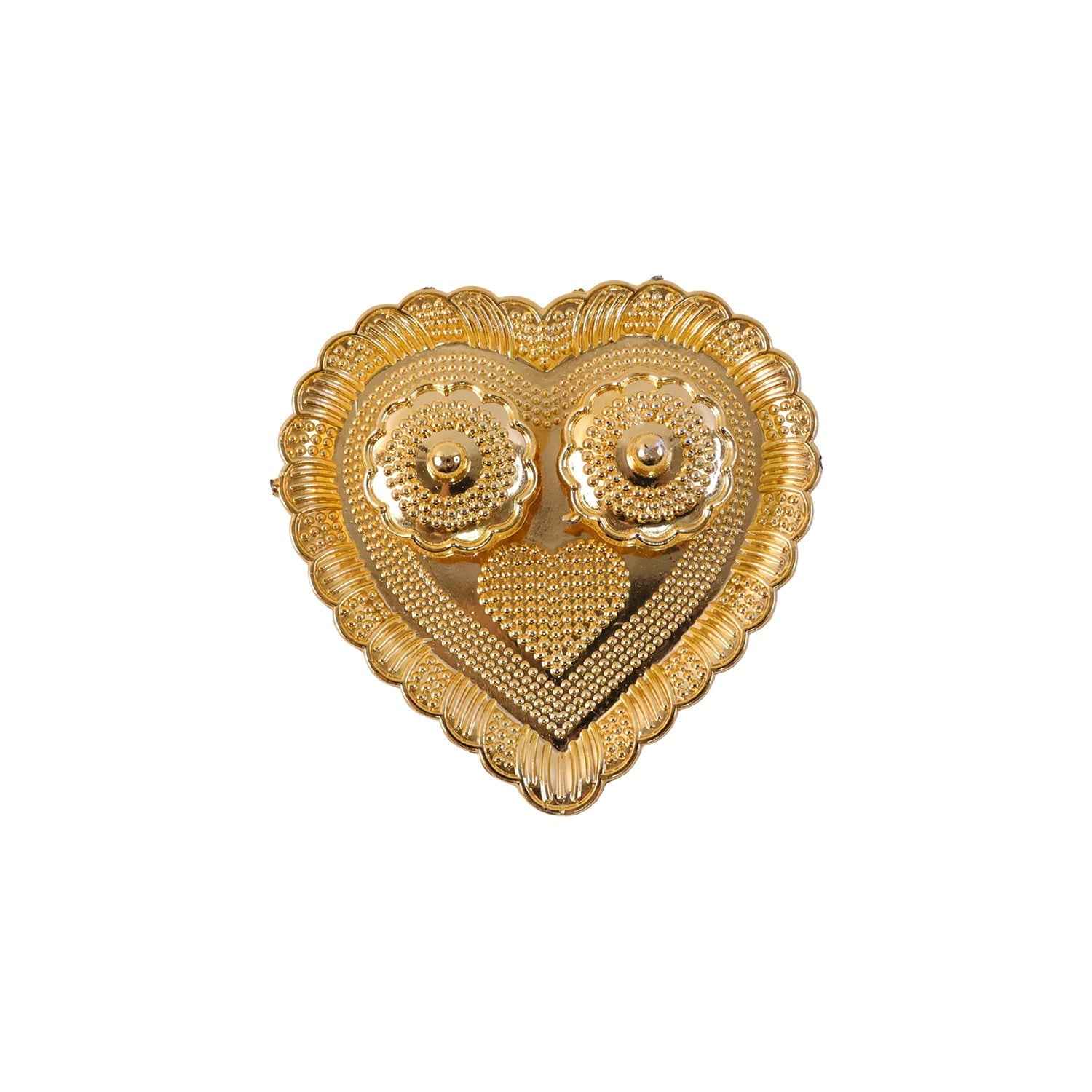 Heart Shaped Kumkum Holder Ð Elegant Puja Decor for Daily & Festive Rituals