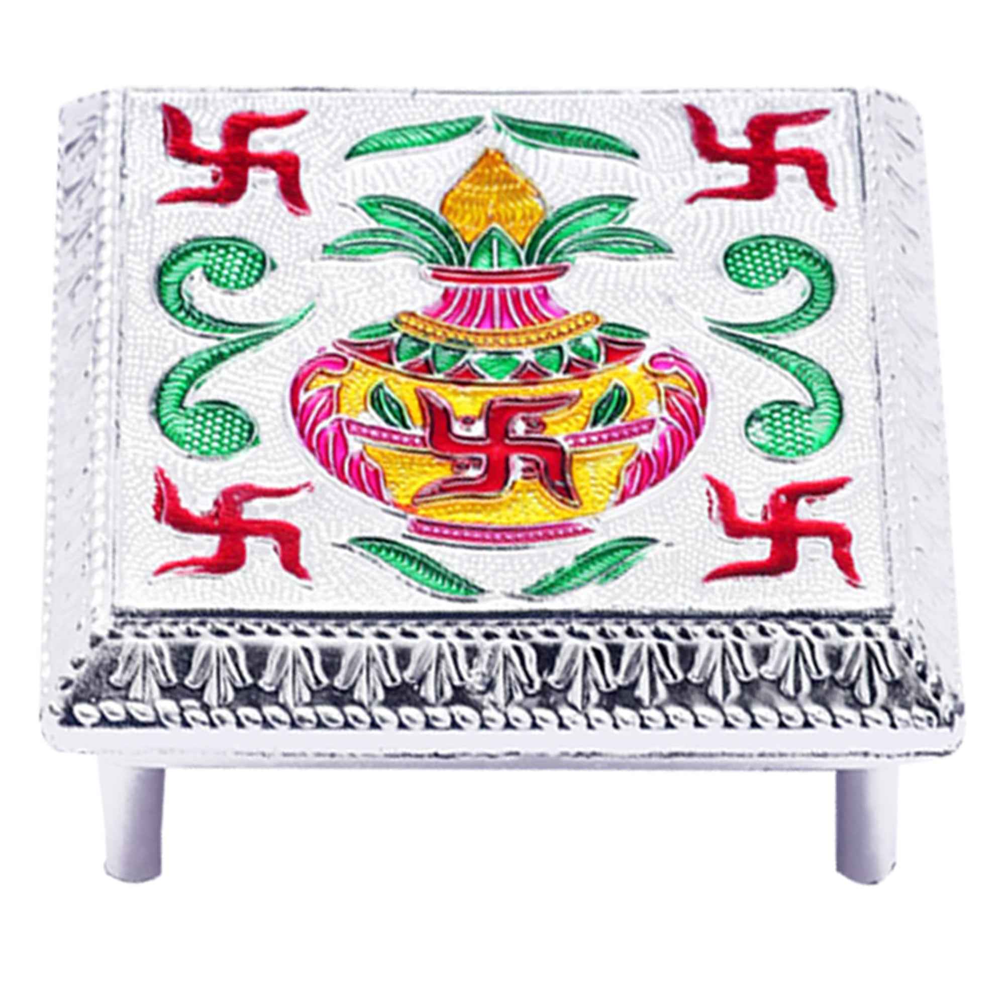 Aluminium Foil Bajot – Handcrafted Pooja Chowki for Home | Styleva