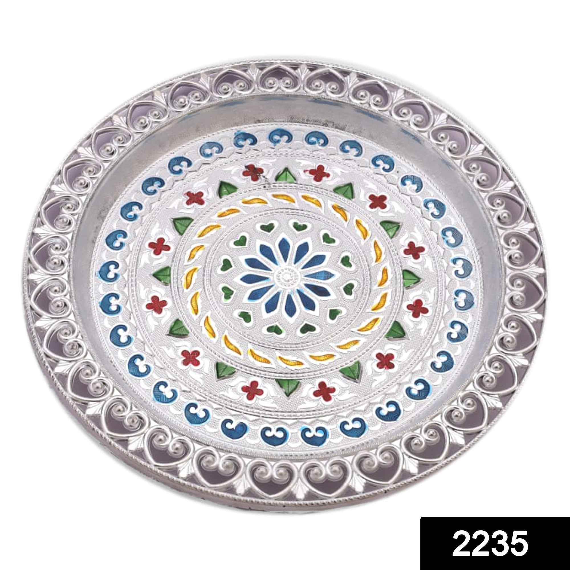 Silver Plated Pooja Thali – Festive & Worship Decor | Indo Glow