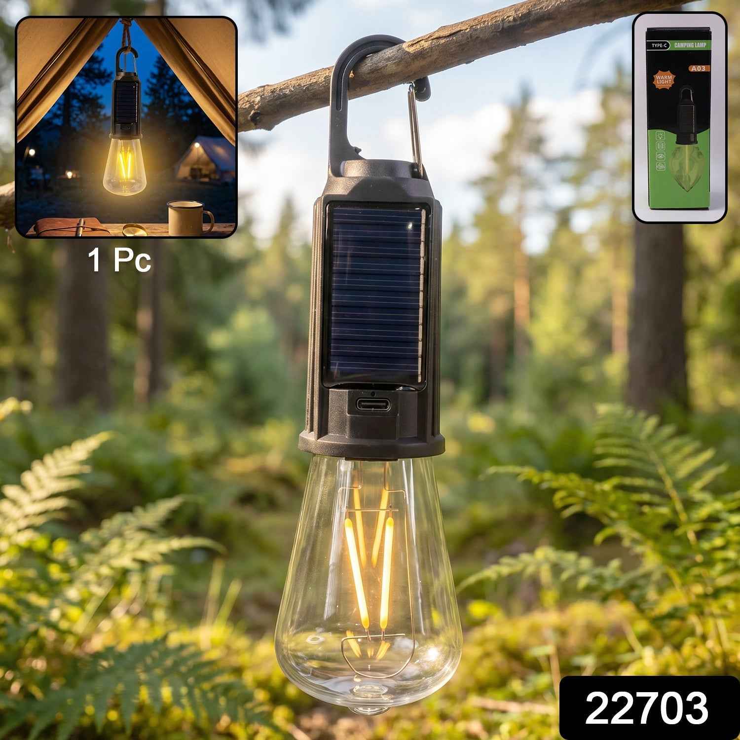 Solar Rechargeable Camping Lamp Ð Eco-Friendly & Portable Lighting