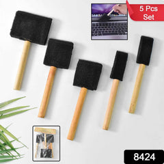 Sponge Paint Brushes – 5-Piece Set with Wooden Handles | PaintEdge