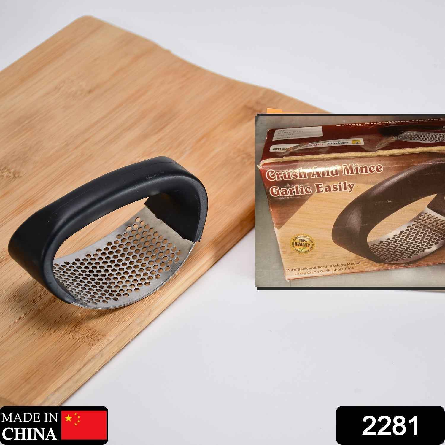 Stainless Steel Garlic Press – Ergonomic & Easy Clean | Quickslice