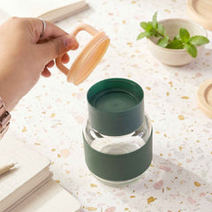Glass Water Bottle Ð Stylish, Portable with Handle & Leather Sleeve