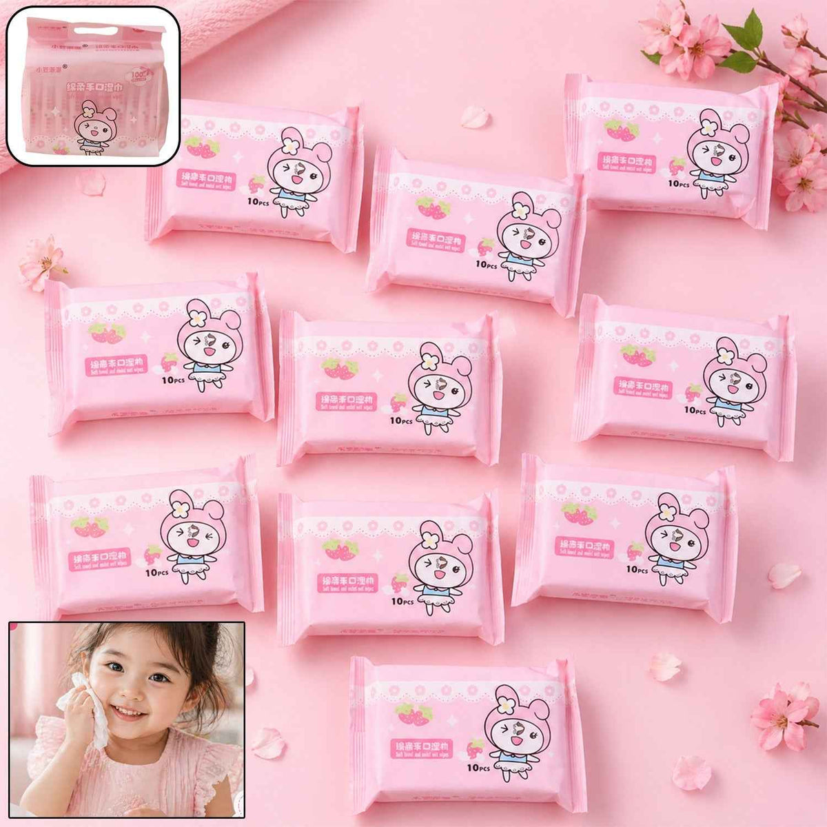 Wet Wipes for Kids Ð Gentle Cleansing & Portable Packaging