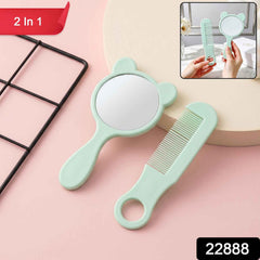 Comb and Mirror Grooming Kit Ð Compact 2-in-1 Vanity Set for Girls