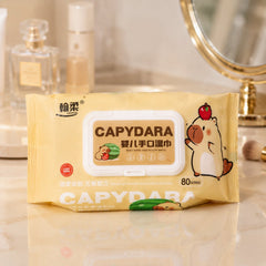 Wet wipes used for hand, face, & baby cleansing on-the-go
