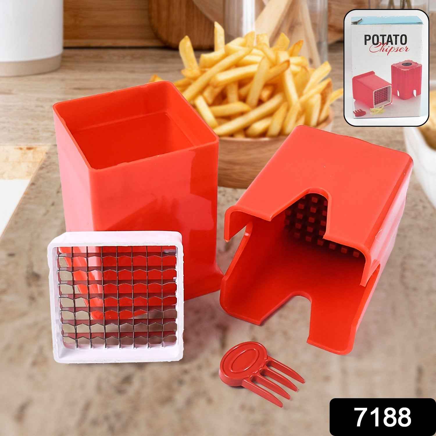 French Fries Cutter – Durable Stainless Steel Potato Slicer