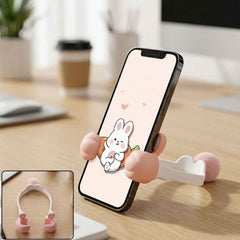 Flexible Bunny Phone Holder with Long Adjustable Neck Desktop Mobile Stand (1 Pc)