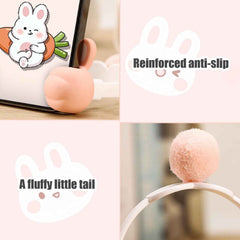 Flexible Bunny Phone Holder with Long Adjustable Neck Desktop Mobile Stand (1 Pc)