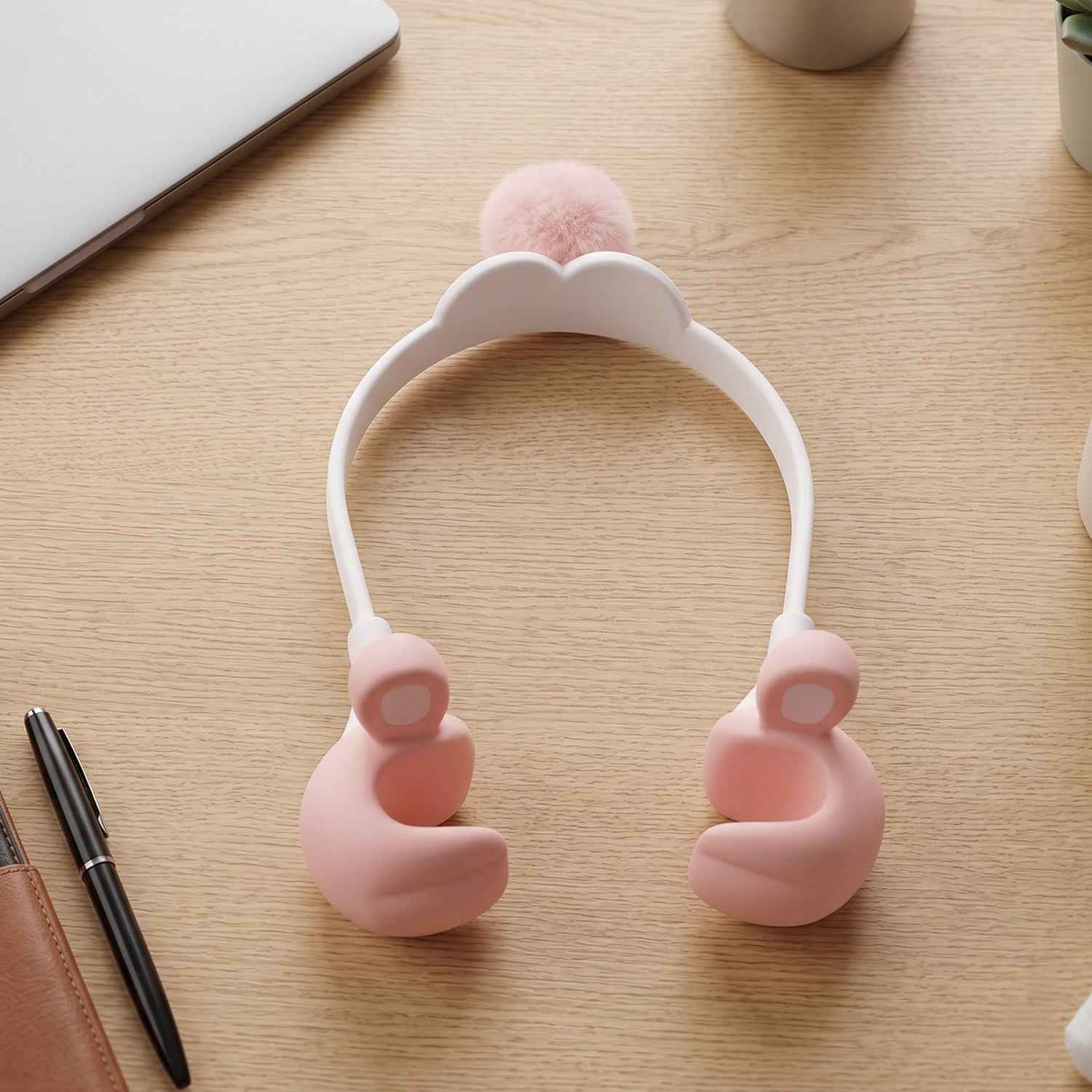Flexible Bunny Phone Holder with Long Adjustable Neck Desktop Mobile Stand (1 Pc)