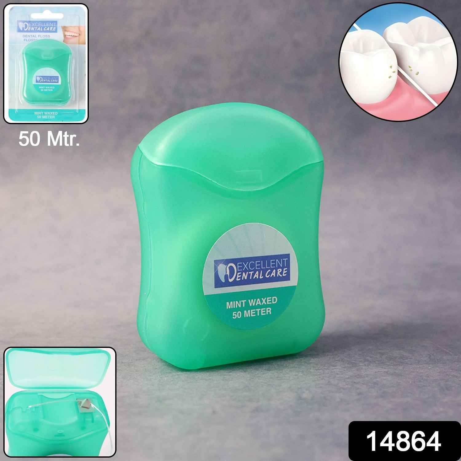 Mint Waxed Dental Floss – Smooth Glide & Fresh Breath 50m