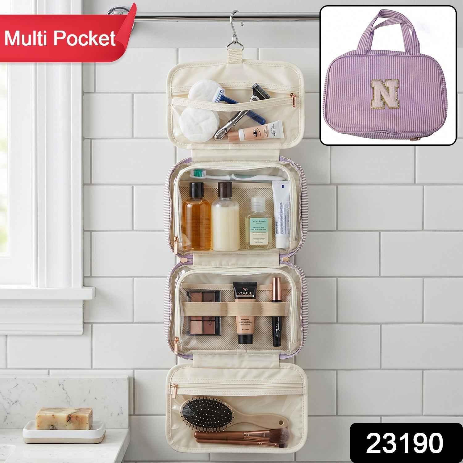 Hanging Travel Toiletry Bag Ð Multi-Pocket Organizer for Easy Packing
