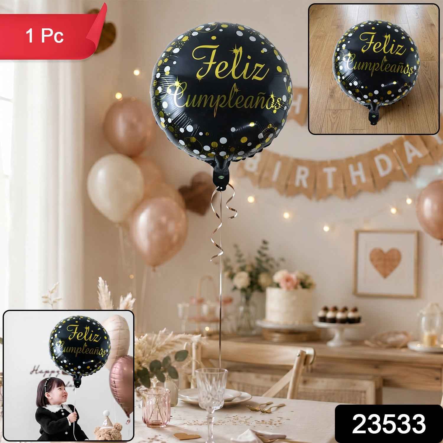 Feliz Cumpleanos Foil Balloon Ð Bright Party Decor for Birthdays