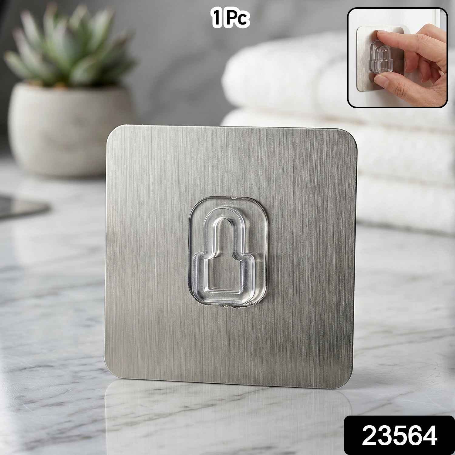 Adhesive Plastic Wall Hook Ð Strong Hold & Reusable Design