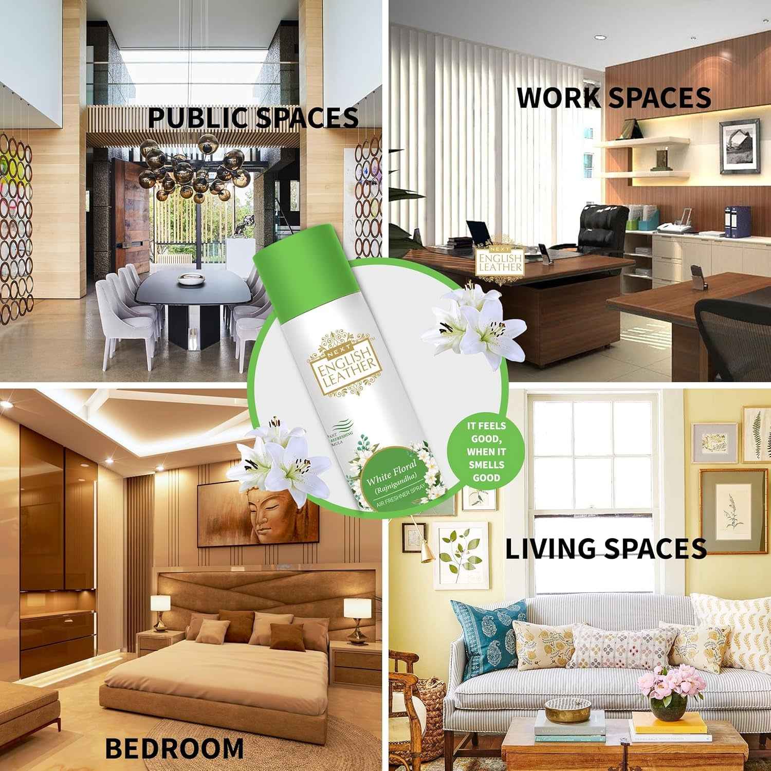 Rajnigandha Air Freshener Spray Ð Long-lasting White Floral Fragrance