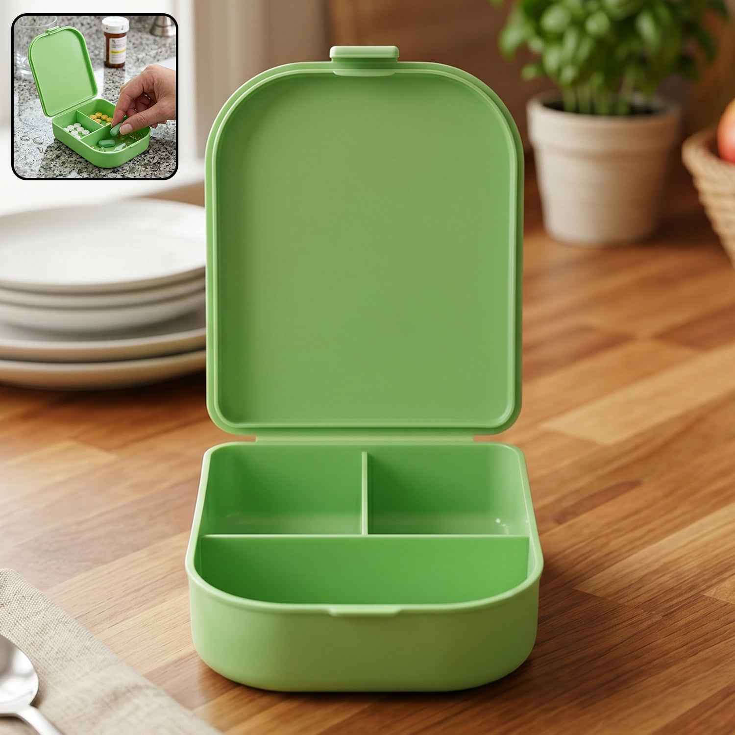 Pill Organizer Box Ð 3 Compartments for Easy Medication Management