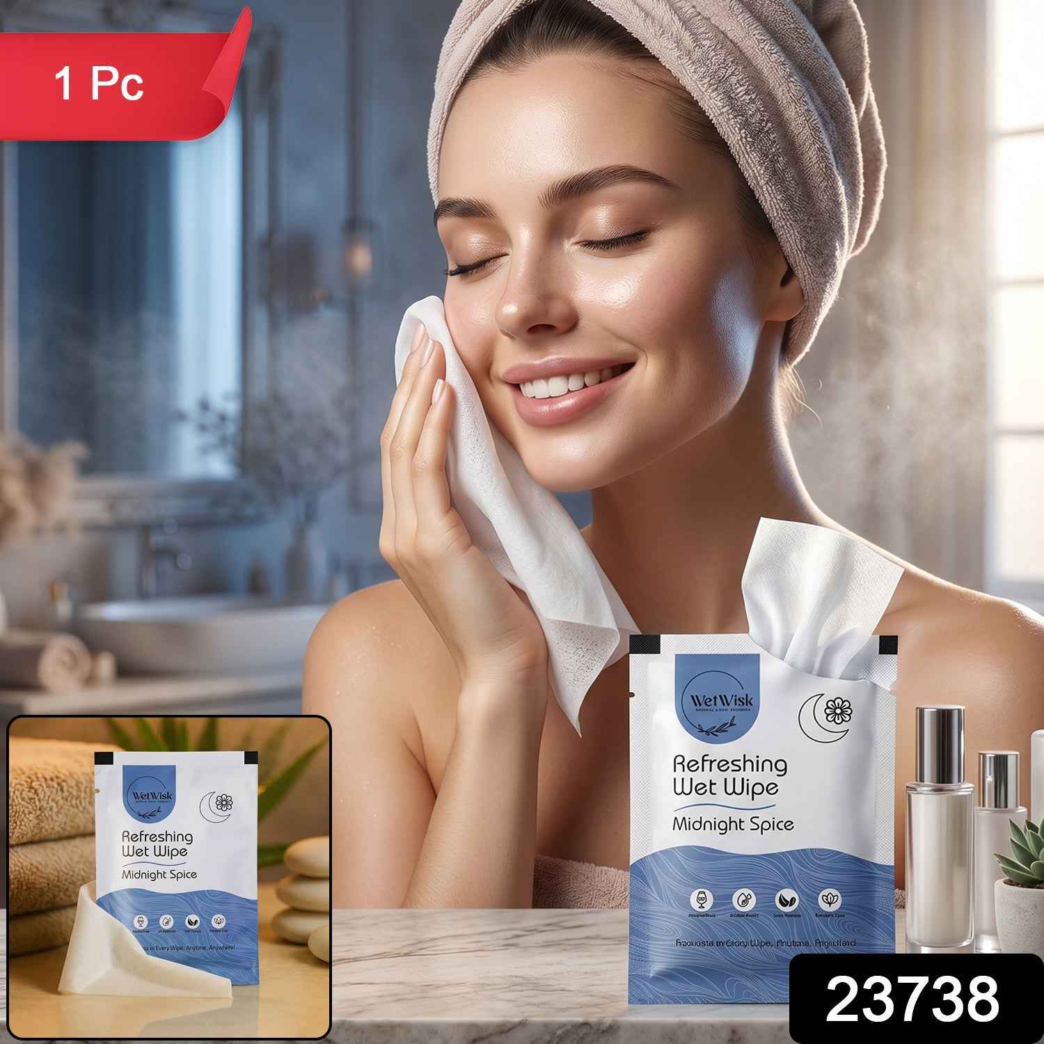 Wet Wipes Ð Gentle Cleansing for Face, Body & Hands (1 Pc)