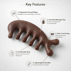 Wooden Scalp Massager Comb Ð Promotes Hair Growth & Relaxation