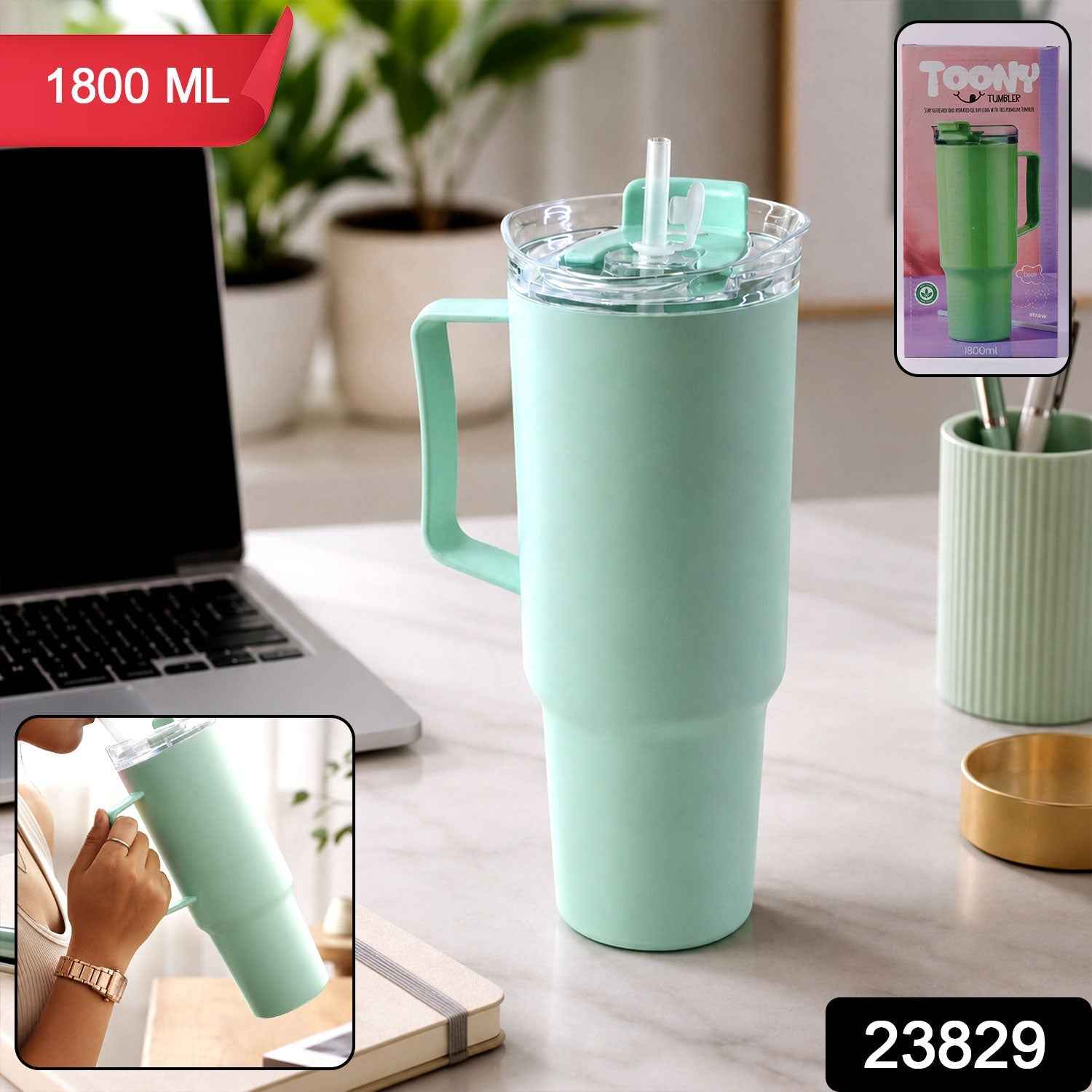 Travel Tumbler Ð Large 1800ml Capacity with Leak-proof Lid